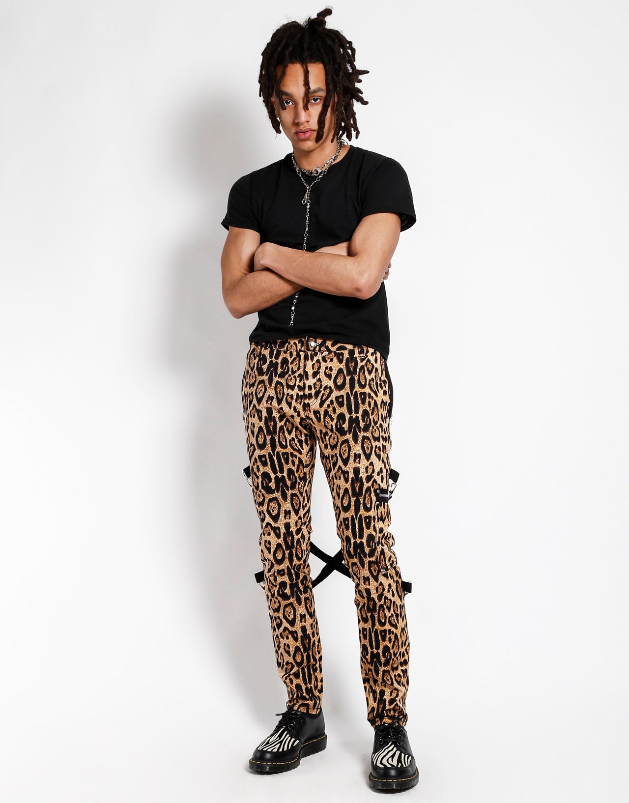 Leopard Knit Trousers in Multicolour | JOSEPH US